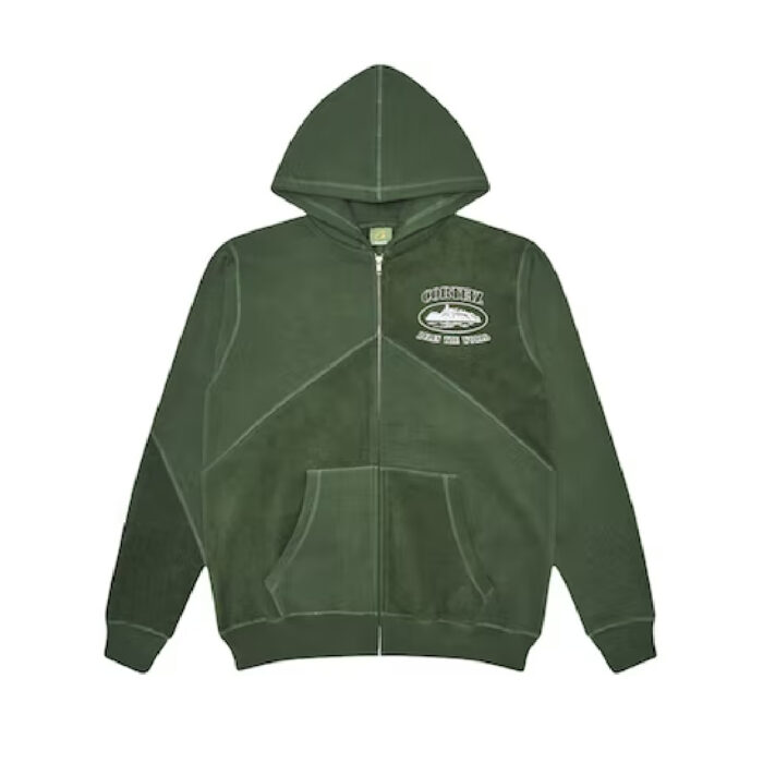 Sweat a Capuche Corteiz Superior V2 Zip Up – Forrest Vert | CGK-3713509