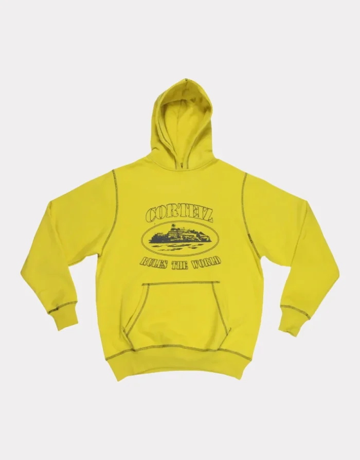 Sweat a Capuche Corteiz Superior Jaune | EVK-1041867