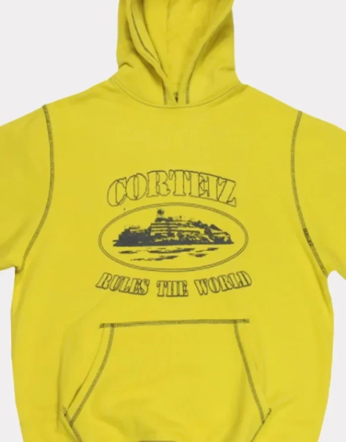 Sweat a Capuche Corteiz Superior Jaune | EVK-1041867