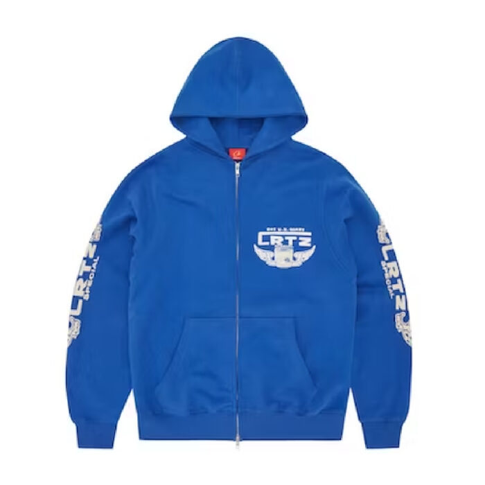 Sweat a Capuche Corteiz Gasolina Double Zip Bleu | HLD-1224609