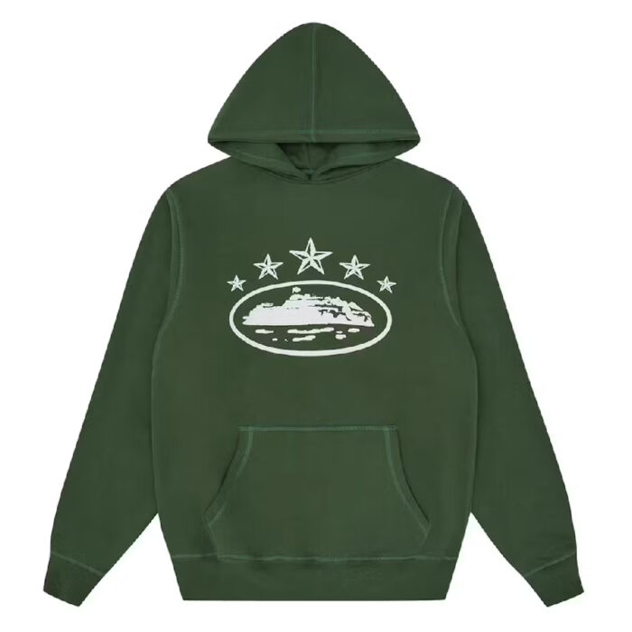 Sweat a Capuche Corteiz 5 Starz Alcatraz Vert | MWA-1703499