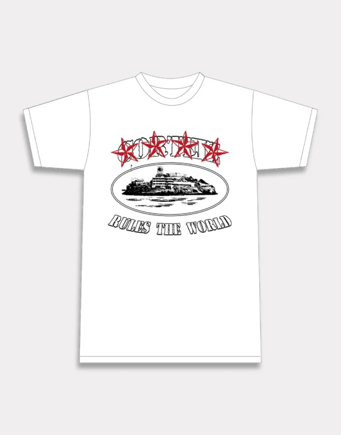 T Shirts Corteiz 4starz Alcatraz Blanche | QOA-4415531