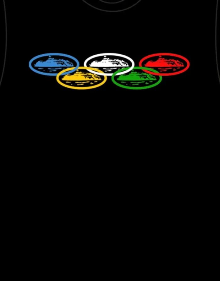 T Shirts Corteiz Alcatraz Olympic Noir | IPV-0577461