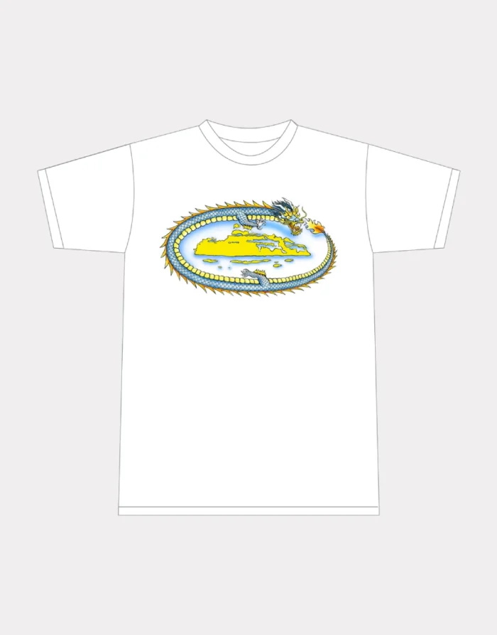 T Shirts Corteiz Dragon Blanche | TGU-5034652