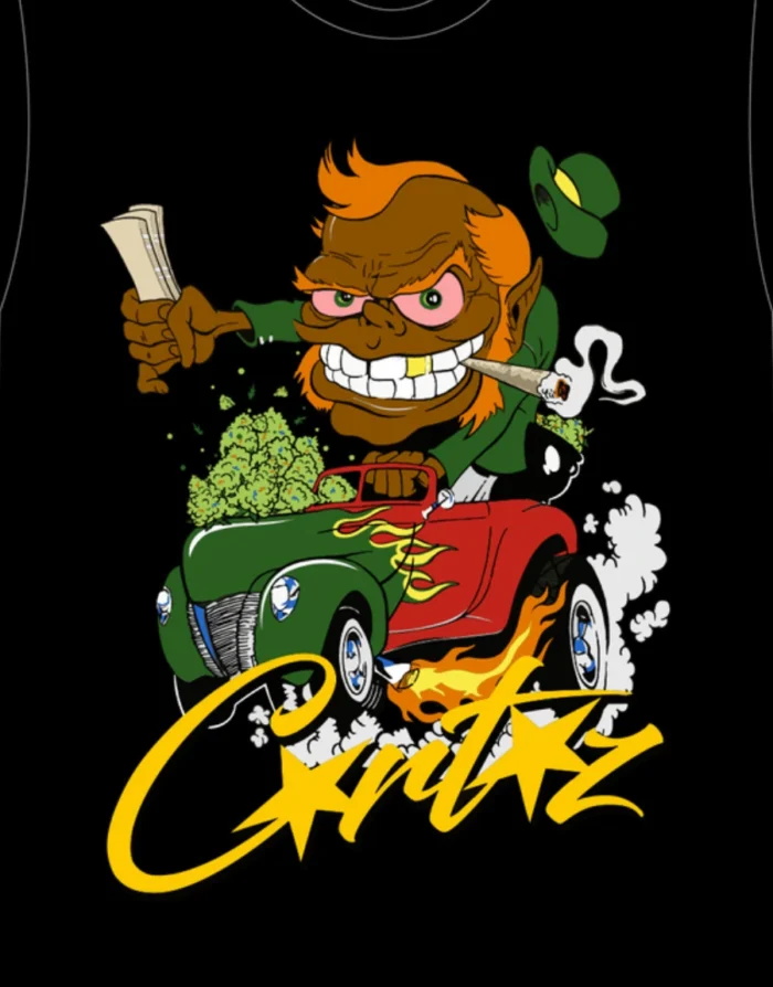 T Shirts Corteiz Leprechaun 420 Noir | CTU-7335970