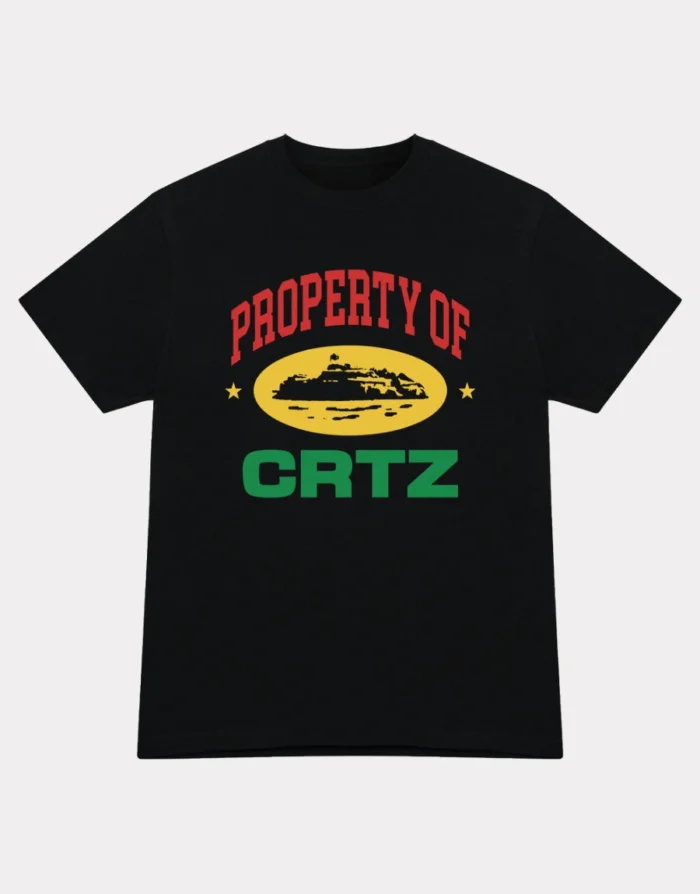 T Shirts Corteiz Property Of Crtz Carni Noir | EMF-8804499