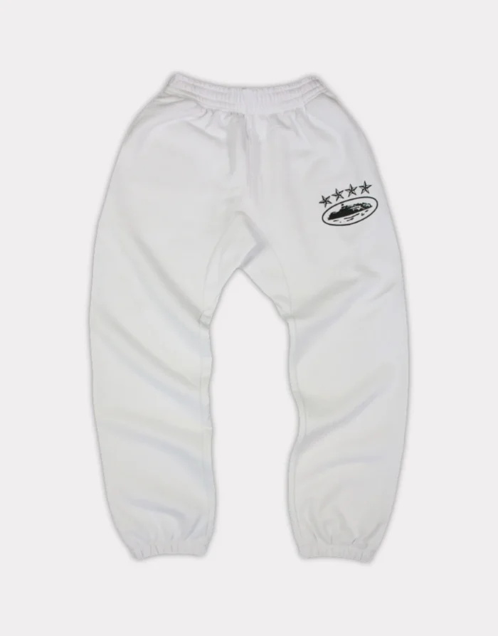 Pantalon Jogger Corteiz 4starz Alcatraz Blanche | QOD-8513585