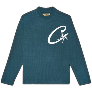 Sweats Corteiz C Starz Long Sleeve Waffle Teal Vert Turquoise | AOP-3103109