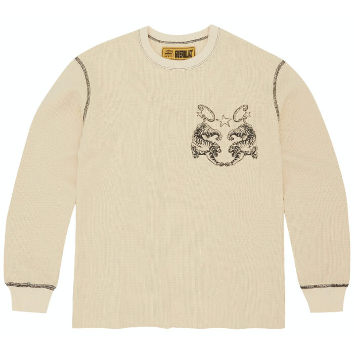 Sweats Corteiz Tiger Waffle Longsleeve Blanche | AGS-9635691