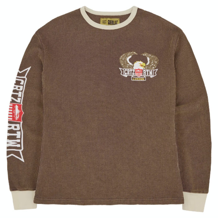 Sweats Corteiz Dipset Waffle Longsleeve Marron | NLG-2982695