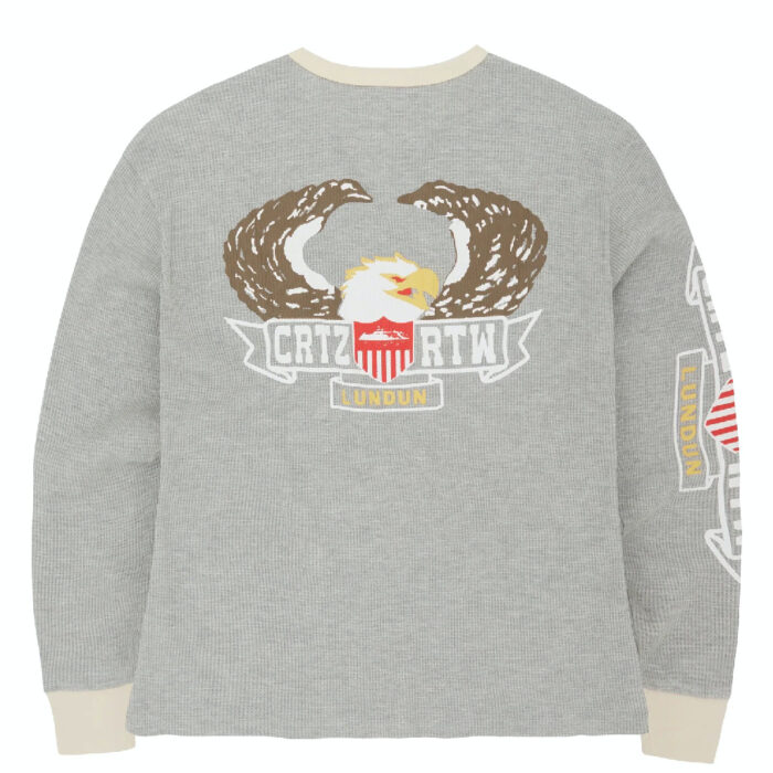 Sweats Corteiz Dipset Eagle Waffle Longsleeve Grise | ISU-3042532