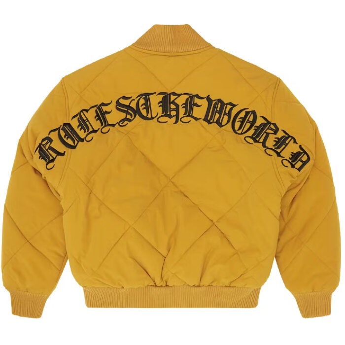 Vestes Corteiz Olde English Quilted Bomber Jaune | DWD-3413507