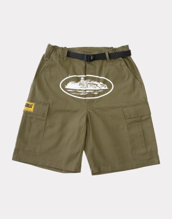 Short Corteiz Alcatraz Kaki Vert | OMR-3527388