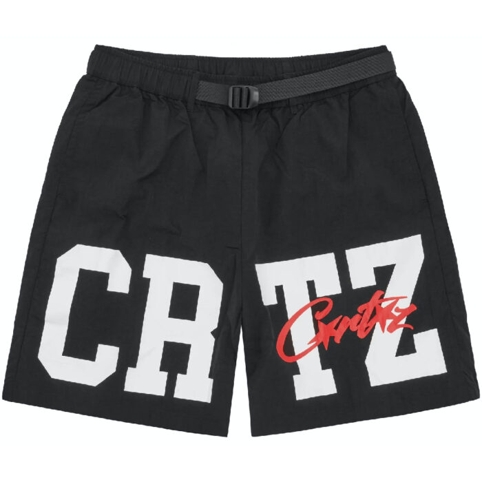 Short Corteiz Crtz Nylon Noir | WZE-8689413