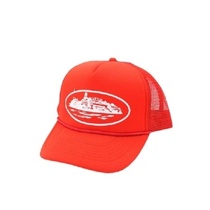 Chapeaux Corteiz Alcatraz Trucker Rouge | JMO-3026704