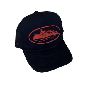 Chapeaux Corteiz Alcatraz Trucker Noir Rouge | BOV-0699254