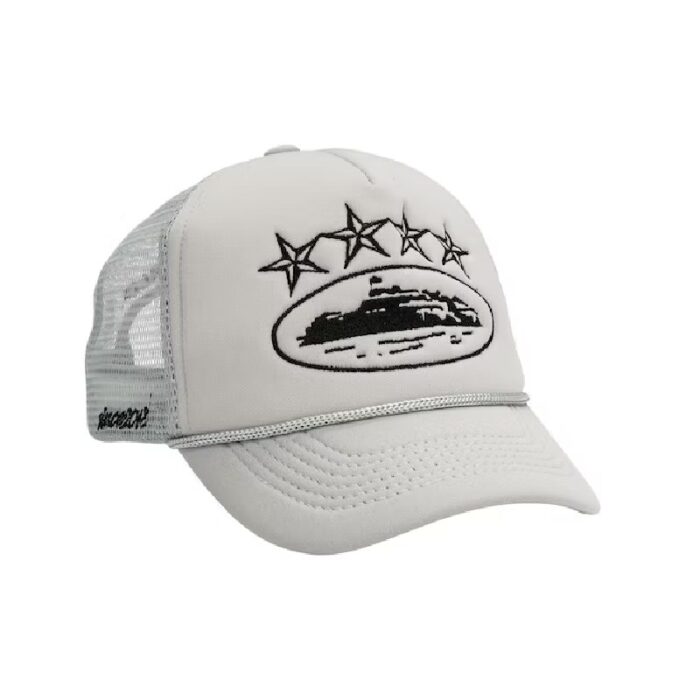 Chapeaux Corteiz 4starz Alcatraz Trucker Grise | EDN-8927067